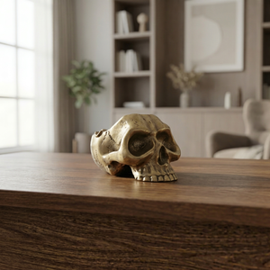 Vintage Brass <b>Skull</b> <b>Decor</b> Handmade Metal <b>Skull</b> Sculpture Gothic Tabletop Ornament Antique Finish Home Office <b>Decor</b> Collectible G - Product Image 1