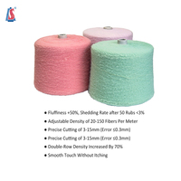 Style DTY personnalisé multicolore fil poilu très doux pas cher fil de cheveux de vison floue pour tricoter tissage teinture Machine fil de plumes