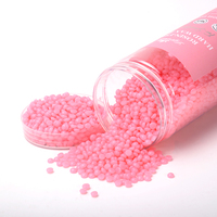 Échantillon gratuit de perles de cire dure formules sans colophane 500g de marque privée pour l'épilation de salon à la maison azulène rose