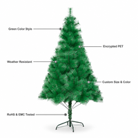 BinChi Hochwertige Maßgefertigte Verschlüsselte PET Neon Wetterfeste Große Dekorative Weihnachtsbaum-Ornamente für Innen Ohne Beleuchtung