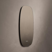 Miroir intelligent LED en forme de baril, écran tactile, IP44, miroir de salle de bain mural, miroir éclairé écologique pour la maison et l'hôtel