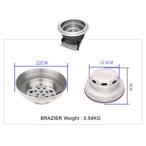 Pinnovo Charcoal Brazier Stainless Iron Holder for <strong>Bbq</strong> Charcoal Grill Stoves Durable Korean Restaurant <strong>Fire</strong> <strong>Pit</strong> for Sales - Product Image 4