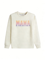 Sweat-shirt en molleton de bambou MAMA de qualité supérieure en gros, prêt à expédier, style maman brodé, fabricant direct, ODM OEM, faible MOQ