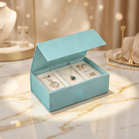 Boîte d'emballage de luxe pour bijoux avec insert, boîte cadeau en papier personnalisée pour cosmétiques, vente en gros, boîte rigide à couvercle magnétique pour ensemble de soins de la peau