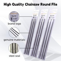 Lime ronde industrielle en acier à haute teneur en carbone pour tronçonneuse, 4,0 mm, 4,8 mm, 5,5 mm, lot de 3, pour affûtage de tronçonneuses électriques et à essence, travail du bois