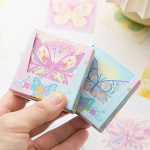 Bloc-notes Papillon Couleurs Dégradées 200 Feuilles/Bloc 2,4*2,4 po Feuilles Détachées Marquées Mignonnes Papeterie de Bureau <span class=keywords><strong>Origami</strong></span> - Product Image 6