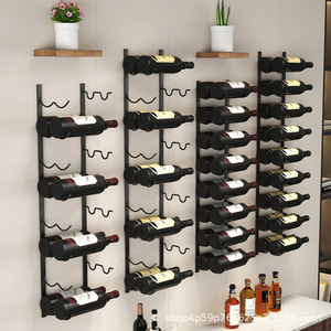 Espositori diagonali montati a parete e portabottiglie piatti decorativi per la casa - Product Image 4