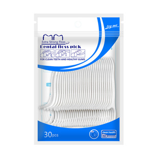 Fil dentaire en cure-dent, 30 pièces par sachet, fil extra résistant, design courbé pour les soins bucco-dentaires - Product Image 3