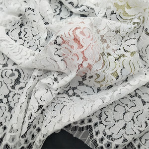 Mezcla de nailon ecológica de primera calidad estilo francés patrón Floral tela de encaje de pestañas tejido de red para vestidos de novia y bolsos - Product Image 6