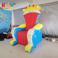 Accessoires de chaise de rois de fête personnalisés trône d'anniversaire gonflable à vendre