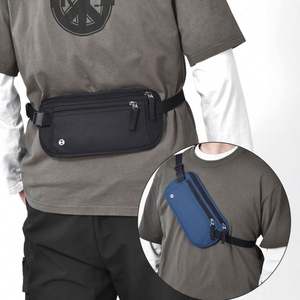 กระเป๋าคาดเอวป้องกันการโจรกรรม RFID สำหรับใส่พาสปอร์ตและเงิน  วัสดุไนลอนกันน้ำและหนัง PU สำหรับผู้หญิงและผู้ชาย - Product Image 5