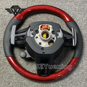 Vente chaude pour Porsche Cayenne Panamera Macan Tayneen 718 911 955 957 958 970 971 991 992 Volant de voiture en fibre de carbone rouge - Product Image 6