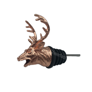 Bouchon <span class=keywords><strong>de</strong></span> bouteille <span class=keywords><strong>de</strong></span> <span class=keywords><strong>vin</strong></span> avec verseur en acier inoxydable et tête en cerf, ml, nouveau Design - Product Image 6