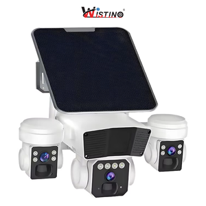 Wistino 4G Farm Solar kamera 3 Objektiv PIR Human <span class=keywords><strong>Motion</strong></span> Tracking Alarm Nachtsicht Voll farbige solar betriebene Überwachungs kamera - Product Image 1