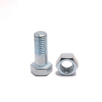 Vis et écrous à tête hexagonale robustes en acier au carbone galvanisé, zingués bleu et blanc, grades 4.8, 8.8, 10.9, 12.9, M6, M7, M8