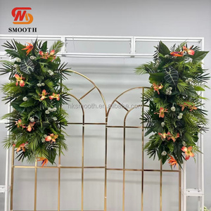 Centre de table floral artificiel en soie, motif orange tropical, pour décoration florale de table de mariage - Product Image 4