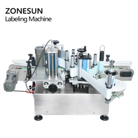 ZONESUN ZS-TB500 Machines d'étiquetage automatiques pour bouteilles d'eau et de savon liquide, 2 côtés avec codeur