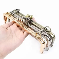 MZ Factory Fermoir à boule à verrouillage par baiser personnalisé, 20,5/25 cm, à coins arrondis, avec vis, cadre de sac en métal avec/sans oreilles