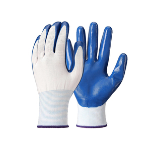 Guantes de Trabajo de Nitrilo GLOVEMAN, Guantes de Protección de Seguridad con Recubrimiento de Nitrilo, Agarre Firme, para Trabajo, Jardinería, Pesca - Product Image 1