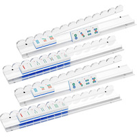 Supports de Mahjong américains en acrylique transparent avec poussoirs, porte-pièces de Mahjong, accessoires de Mahjong pour soirée de jeu
