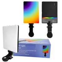 Lampe de conférence vidéo rechargeable haute puissance avec clip avant et arrière, 3 modes d'éclairage réglables pour téléphone et maquillage