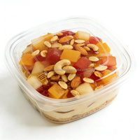 Conteneur en PET de qualité alimentaire pour le houmous du Moyen-Orient - Boîte alimentaire jetable transparente avec logo personnalisé