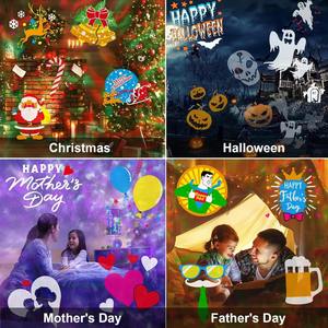 Luces de Proyector para Exteriores de Halloween y Navidad, Resistentes al Agua, con Doble Tubo y 12 Diapositivas con Control Remoto, Lámpara de Ondas Oceánicas 3D para el Hogar y las Fiestas - Product Image 6