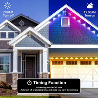 Guirlande lumineuse intelligente RGBW de 15 m (50 pi) à 36 LED, étanche IP67, certifiée WiFi, contrôle vocal via application, DC24V, pour Noël, toit extérieur, Halloween
