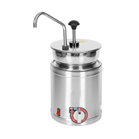 Distributeur de fromage Nacho avec pompe 2.2 Qt Réchauffeur de fromage Nacho Réchauffeur de fudge chaud en acier inoxydable avec réglage de la température à 5 niveaux