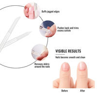 Lime à ongles en verre colorée à dégradé réutilisable, double face, outil de manucure multi-usages pour le façonnage et le polissage des ongles