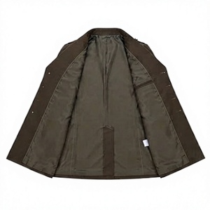 Vintage Reproduction Uniform Frock <b>Coat</b> Men <b>Plus</b> <b>Size</b> Multi Pocket Belted Outerwear for Guard Duty - Product Image 6
