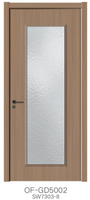 Porte en WPC gravée, personnalisable en couleur et en taille, résistante à l'humidité et aux termites, fabriquée en Chine par Oufei, OEM ODM, en PVC laminé.