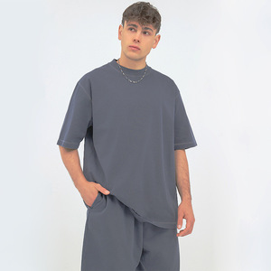 T-shirt vierge OEM 100 % coton, uni, décontracté, unisexe, coupe oversize, 260 g/<span class=keywords><strong>m</strong></span>², col rond, personnalisable avec logo - Product Image 6