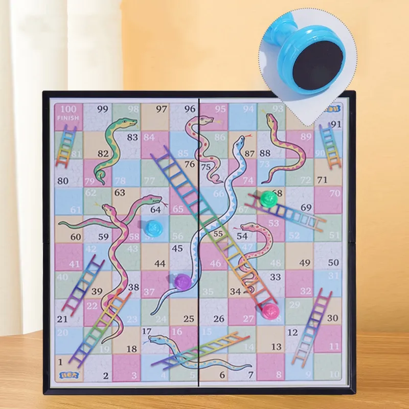 تصميم جديد للأطفال لعبة لوحة نارد كبيرة سلالم مغناطيسية لعبة الطاولة مع هدية غامضة نشاط لعب الأطفال