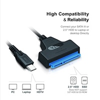 Câble convertisseur de disque dur SATA vers SATA III, adaptateur pour transfert de données sur disque dur 2.5 pouces, prise en charge UASP