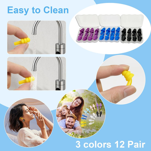 شعار مخصص <span class=keywords><strong>32db</strong></span> لينة سيليكون قابلة لإعادة الاستخدام قابلة للطي سدادات الأذن إلغاء الضوضاء مع حالة حماية السمع لسلامة السباحة - Product Image 4