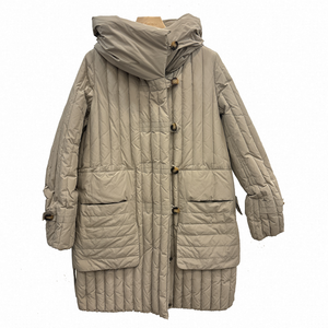 Hiver Femmes Veste en duvet de canard Long Padded Parka Coat Warm Windproof Lightweight <span class=keywords><strong>Eider</strong></span> Feather Hooded Luxury Casual White Black - Product Image 1