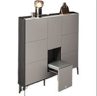 Meuble à chaussures ultra-fin de luxe léger, gain de place, 17 cm, console de porte domestique, rangement moderne et simple, Maxwell 33
