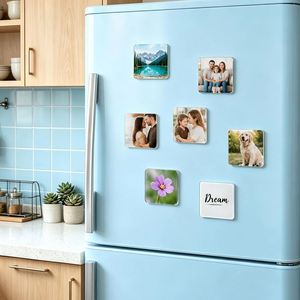 Aimant de réfrigérateur personnalisé en acrylique, fait main, coloré, durable, avec effet artisanal, pour cadeaux promotionnels - Product Image 1