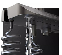 2023 nouveau Design cuivre exposé douche mitigeur robinet LED salle de bain thermostatique douche Valve Piano pluie système de douche ensemble