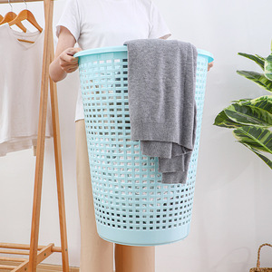 High-quality and firm <b>plastic</b> storage <b>basket</b> with lid large-capacity laundry <b>basket</b> for bathroom organization - Product Image 3