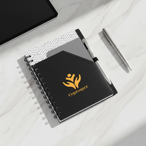 Carnet trapézoïdal personnalisé avec logo et stylet – Cadeau promotionnel d'entreprise en gros – Bloc-notes exécutif personnalisé pour l'écriture - Product Image 4