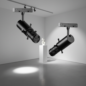 Luz de riel LED COB magnética de 48V, 10W, 15W, 20W, 30W, con zoom, ángulo de haz ajustable, proyector de luz para museo, galería de arte, con certificación CE y RoHS. - Product Image 5