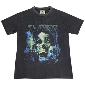 Camiseta Unisex Vintage de Manga Corta, 260g, Impresión Directa con Tinta Blanca, Estilo Retro Desgastado, Estilo Americano Manson - Product Image 3