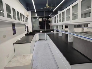 Phòng thí nghiệm đồ nội thất hóa chất Máy Trạm tường Băng ghế dự bị với thuốc thử kệ & treo tủ cho các phòng thí nghiệm - Product Image 3