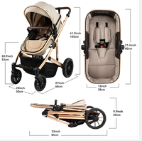 Poussette pour bébé, légère, facile à plier, compacte et légère, poussette de voyage portable pour enfant en avion