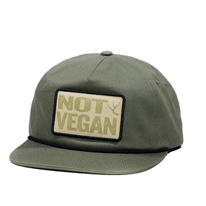 Casquette à visière plate à 5 panneaux avec logo personnalisé OEM, snapback en coton avec patch tissé - Product Image 1