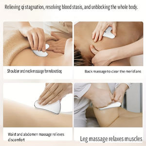 Personalizado <span class=keywords><strong>Guasha</strong></span> Masajeador Facial Hielo Acero Inoxidable <span class=keywords><strong>Guasha</strong></span> Set - Product Image 4