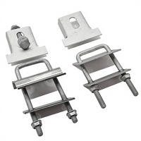 Accessoire photovoltaïque : Plaque de fixation étanche pour tubes carrés, avec rainure et verrouillage à baïonnette, nouveau type, pour fixation de panneaux solaires sur toiture