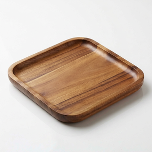 Plateau de service rectangulaire en bois moderne et écologique, fait main, poli, pour dîner et décoration de la maison - Product Image 1
